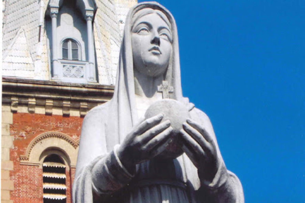 The Virgin Mary statue at Notre Dame Cathedral Saigon became famous in 2005 after reports of miraculous tears